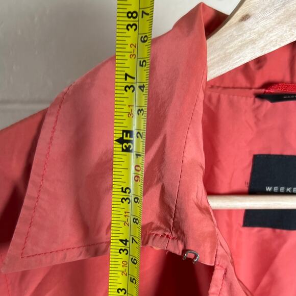 Weekend MaxMara Made In Italy Trench Coat Orange *Dimensions in Picture* - Picture 5 of 7